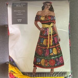 Sugar Skull Beauty Costume Size L tried on never worn